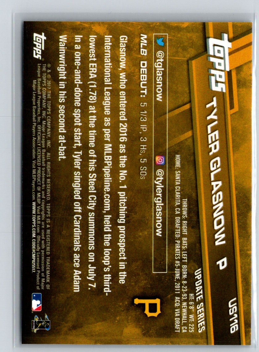 2017 Topps Update #US116 Tyler Glasnow M12