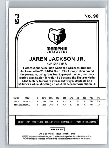 2019-20 Hoops #90 Jaren Jackson Jr. M13