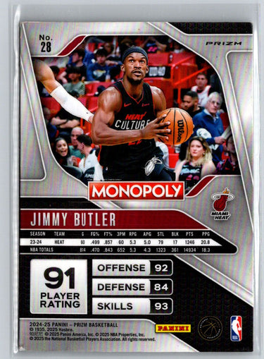 2024-25 Panini Prizm Monopoly #28 Jimmy Butler Ice Prizms M14
