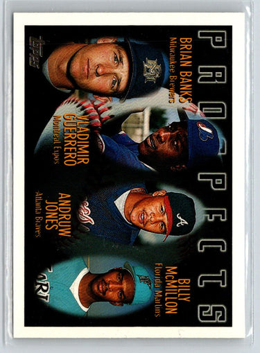 1996 Topps #435 Brian Banks / Vladimir Guerrero / Andruw Jones RC M14