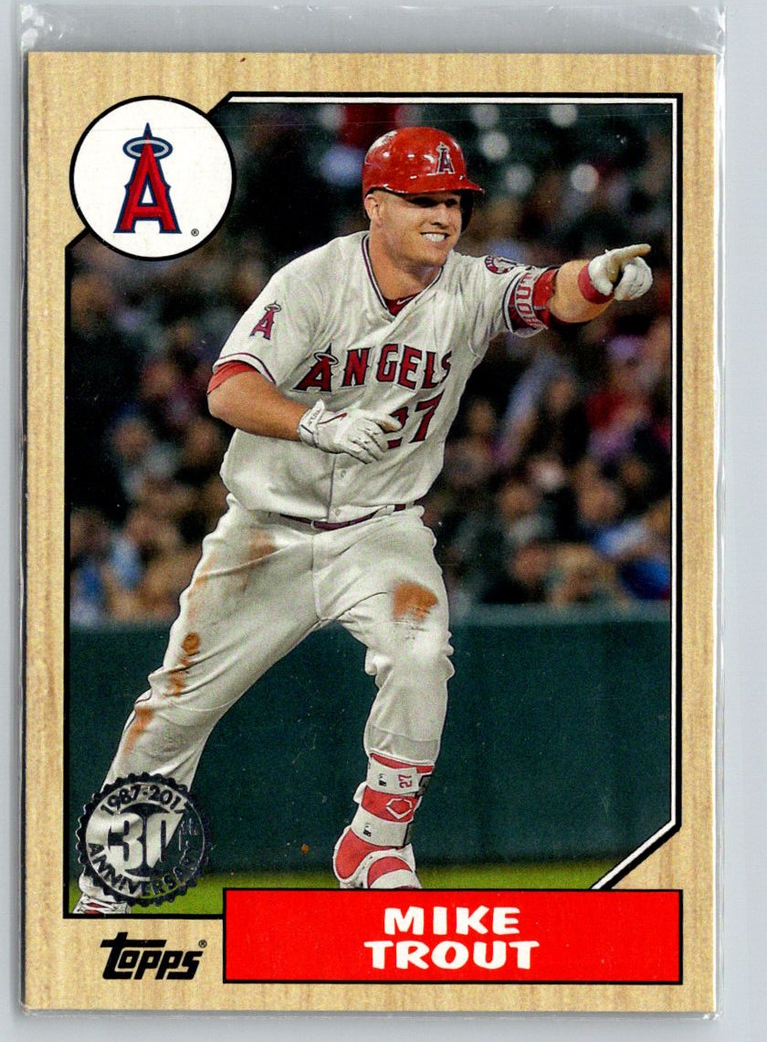 2017 Topps #87-50 Mike Trout 1987 Topps Baseball 30th Anniversary M15