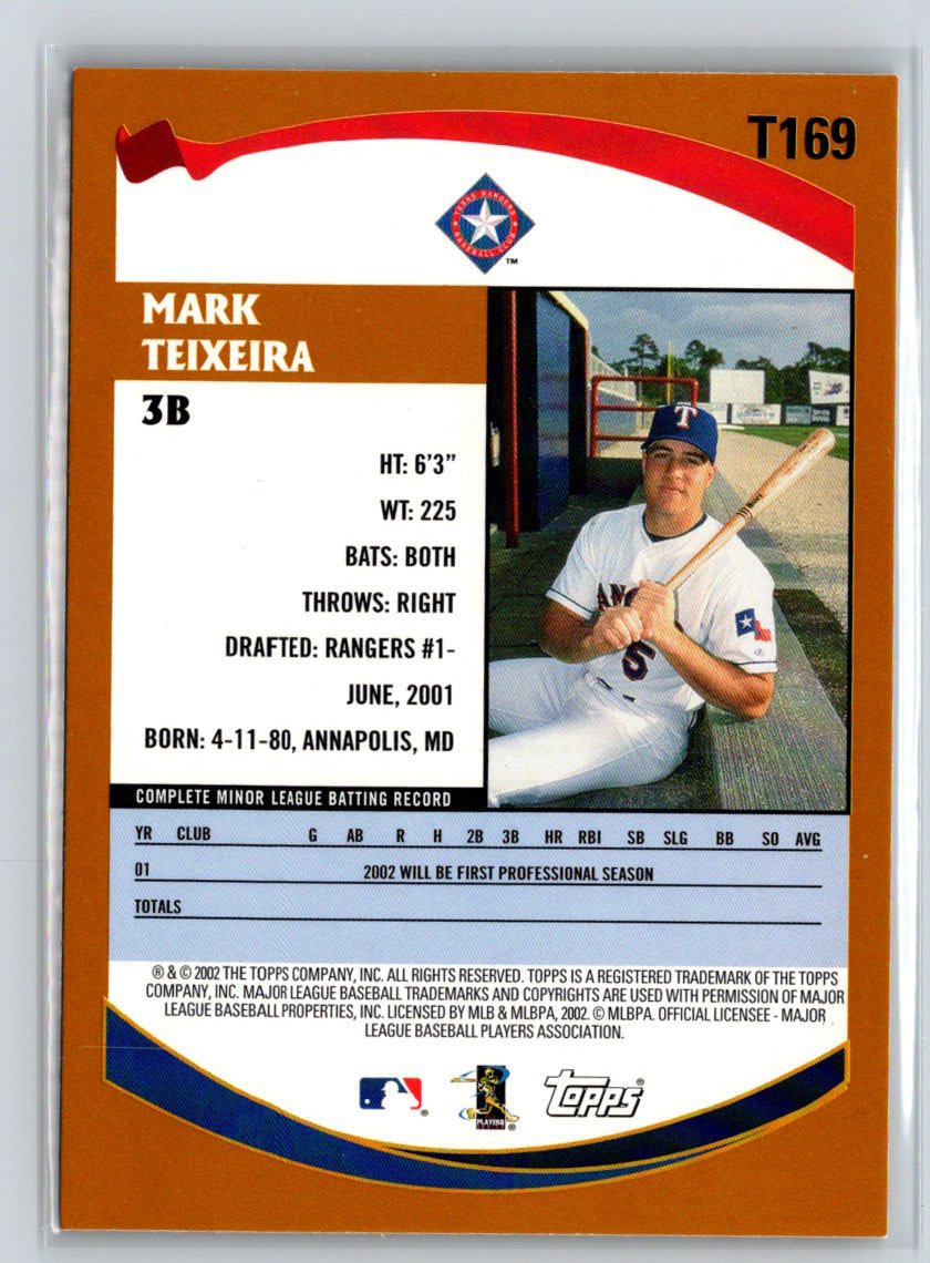 2002 Topps Traded & Rookies #T169 Mark Teixeira M15