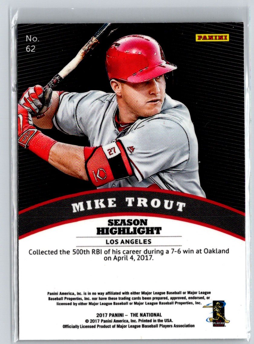 2017 Panini National Sports Collectors Convention VIP Party #62 Mike Trout M15