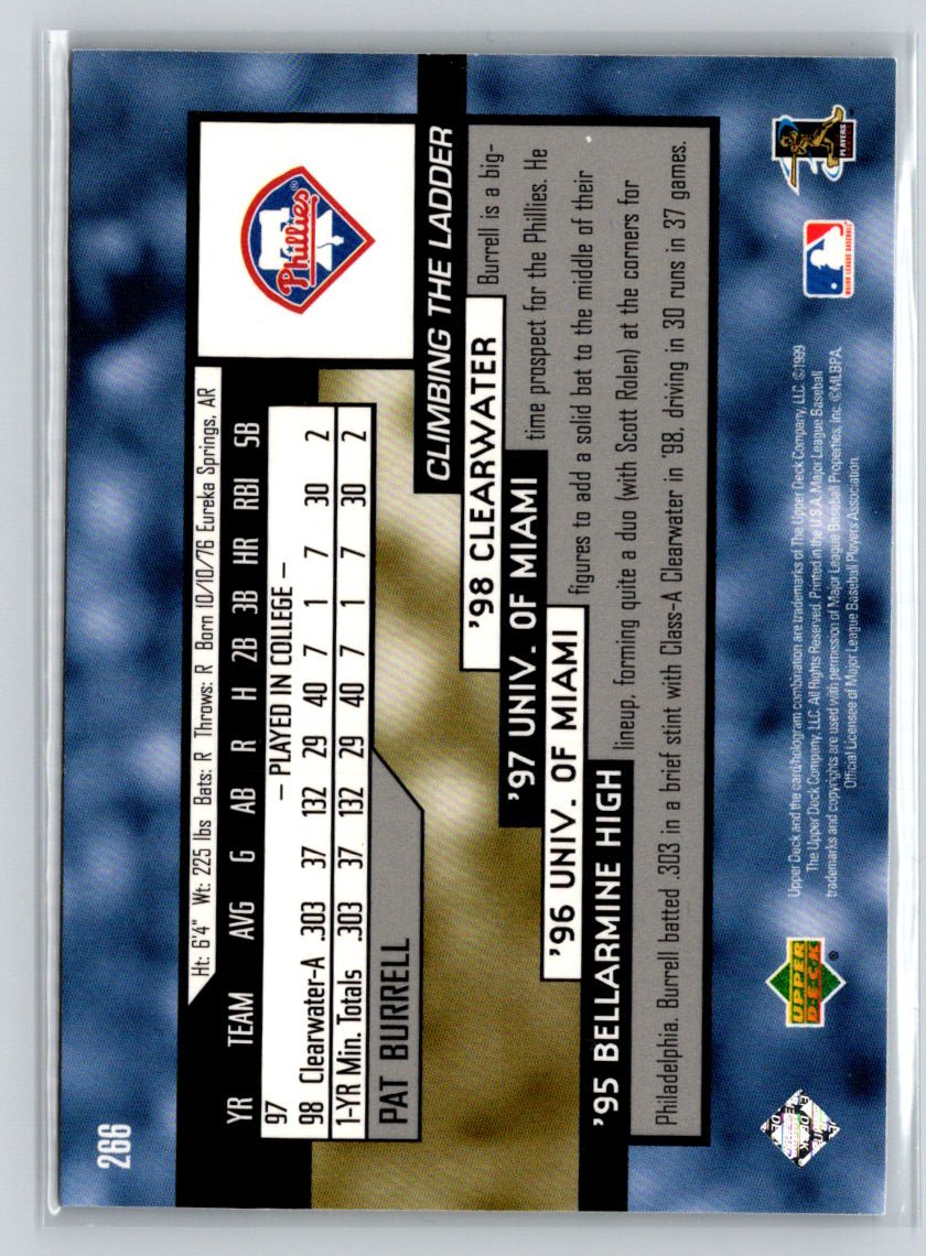 1999 Upper Deck #266 Pat Burrell M15