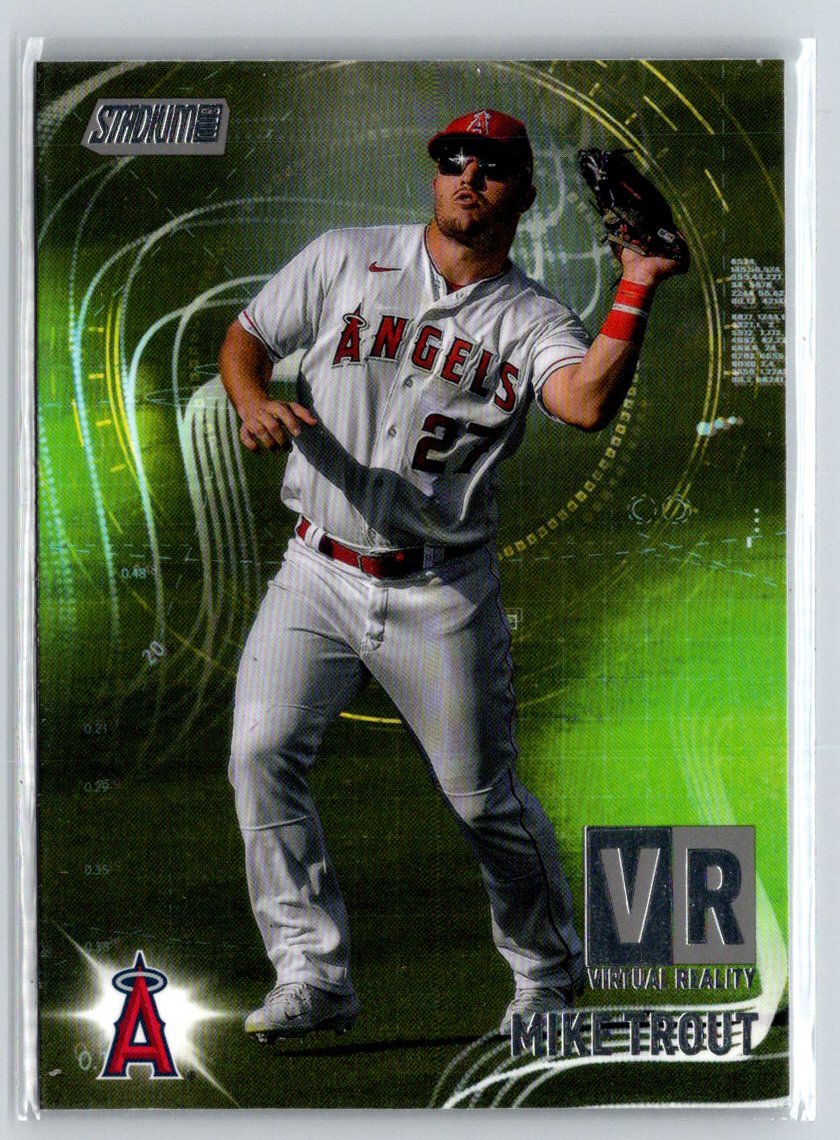 2021 Stadium Club #VR-6 Mike Trout Virtual Reality M16