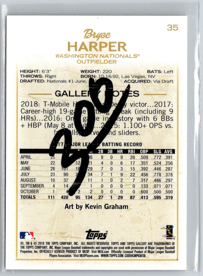 2018 Topps Gallery #35 Bryce Harper M16