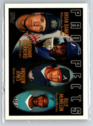 1996 Topps #435 Brian Banks / Vladimir Guerrero / Andruw Jones M16