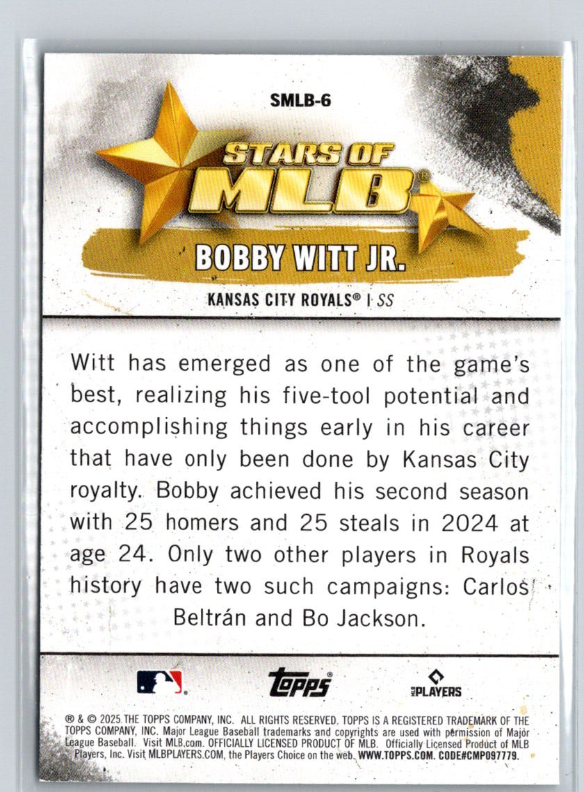 2025 Topps #SMLB-6 Bobby Witt Jr. Stars of MLB M17