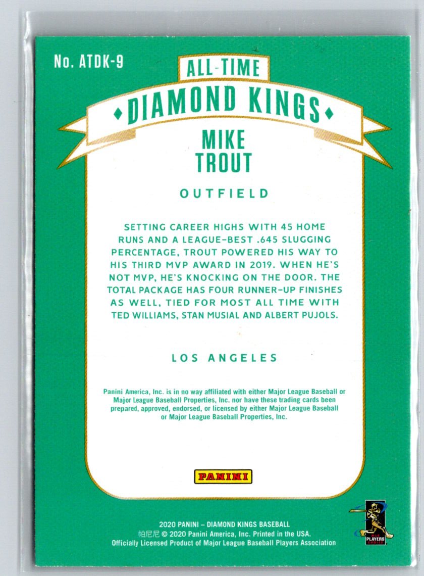 2020 Panini Diamond Kings #ATDK-9 Mike Trout All-Time Diamond Kings M17