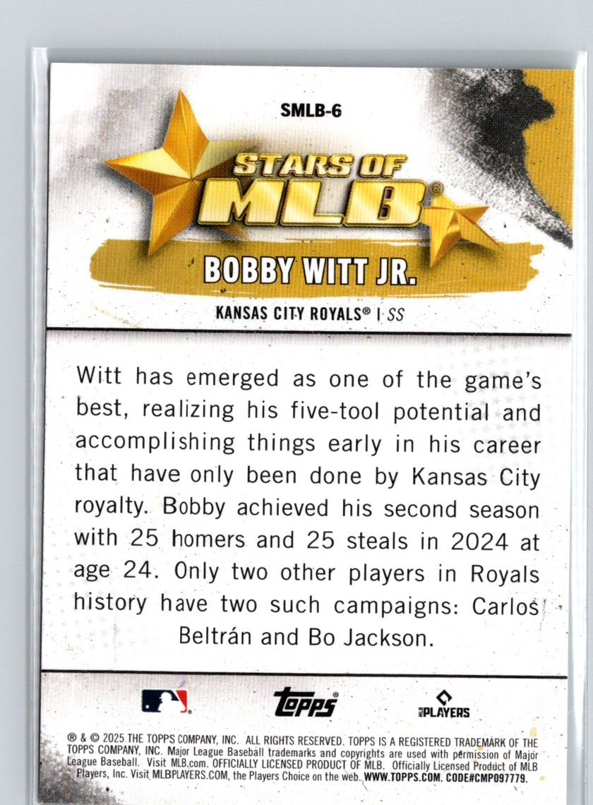 2025 Topps #SMLB-6 Bobby Witt Jr. Stars of MLB M18