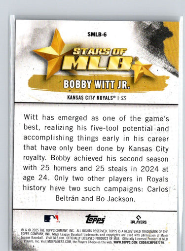 2025 Topps #SMLB-6 Bobby Witt Jr. Stars of MLB M18