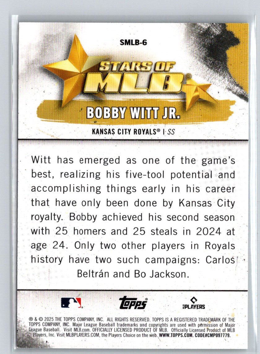 2025 Topps #SMLB-6 Bobby Witt Jr. Stars of MLB M20