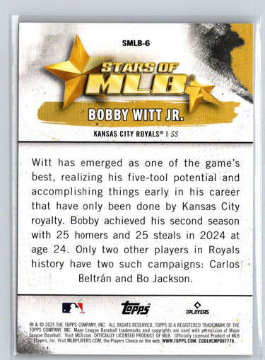 2025 Topps #SMLB-6 Bobby Witt Jr. Stars of MLB M20