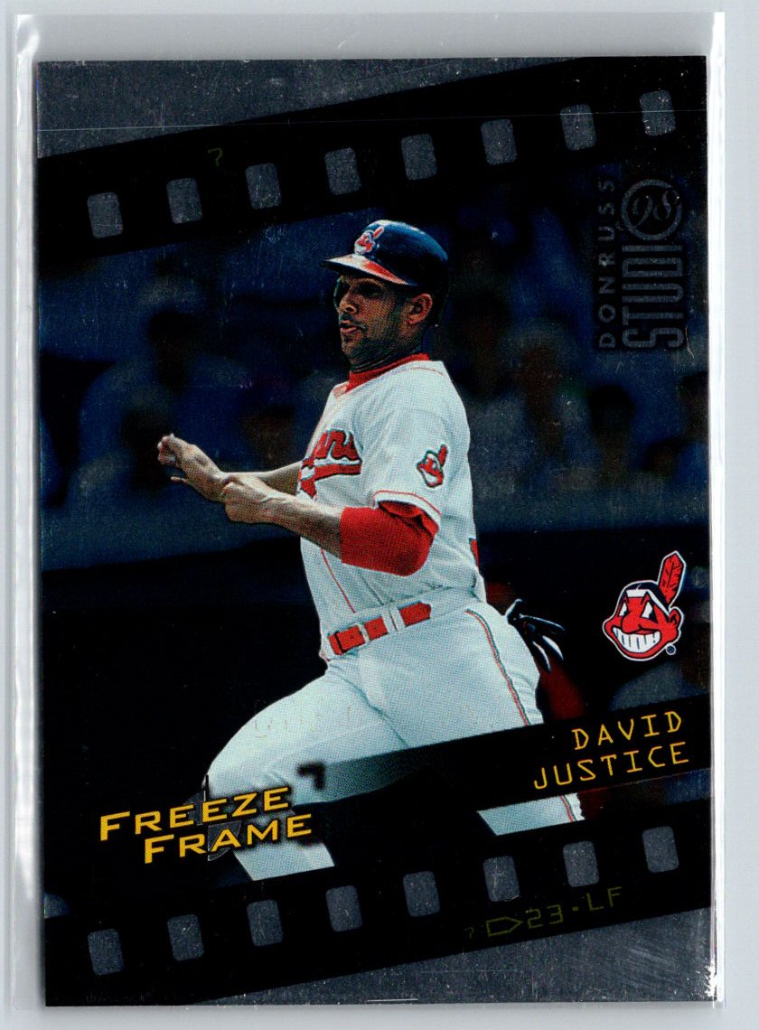 1998 Studio #7 David Justice Freeze Frame #/4500 M21