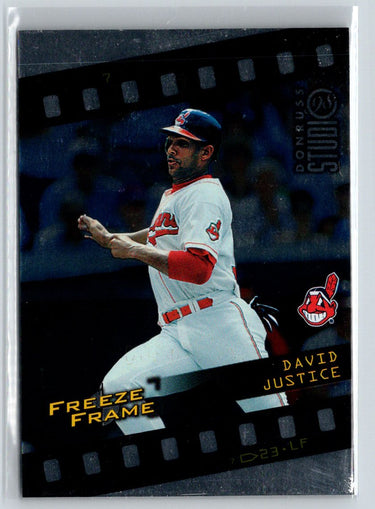 1998 Studio #7 David Justice Freeze Frame #/4500 M21