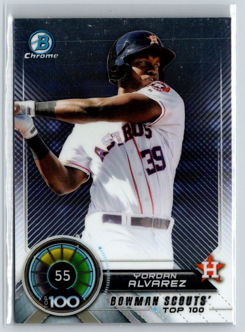 2018 Bowman #BTP-55 Yordan Alvarez Bowman Chrome Scouts' Top 100 M21