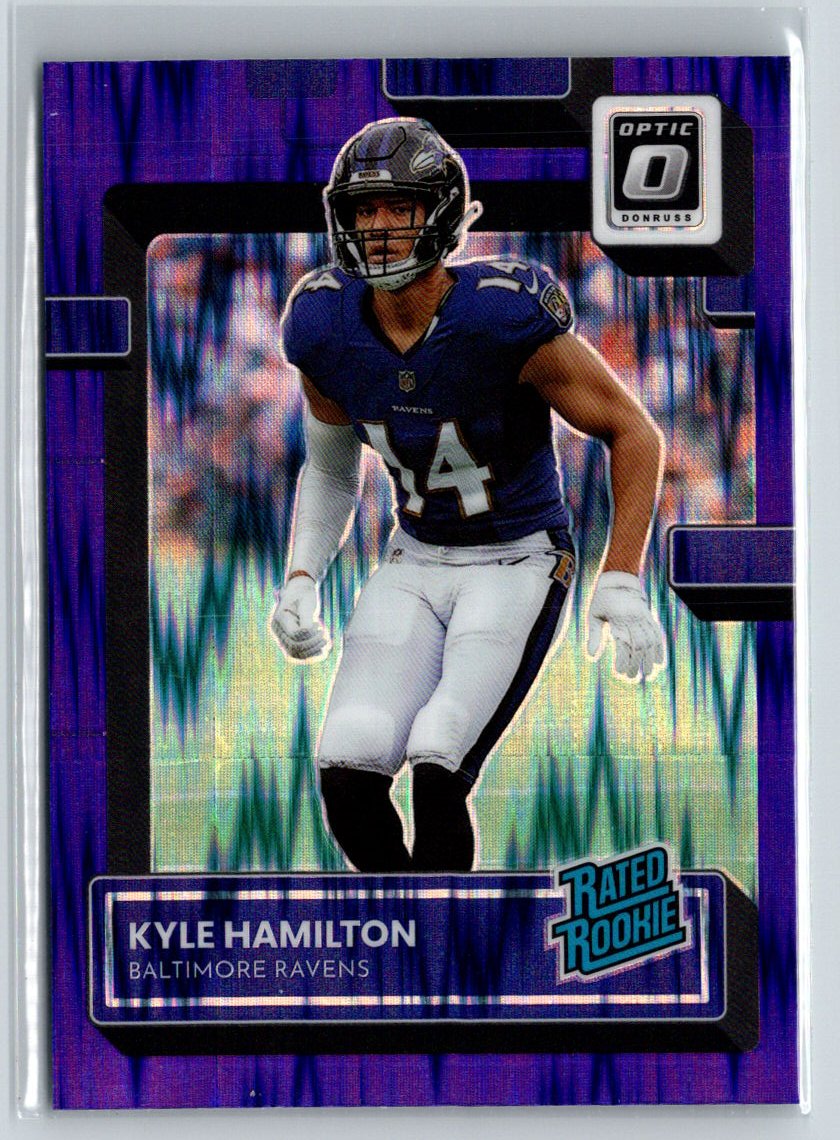 2022 Donruss Optic #238 Kyle Hamilton Purple Shock M21