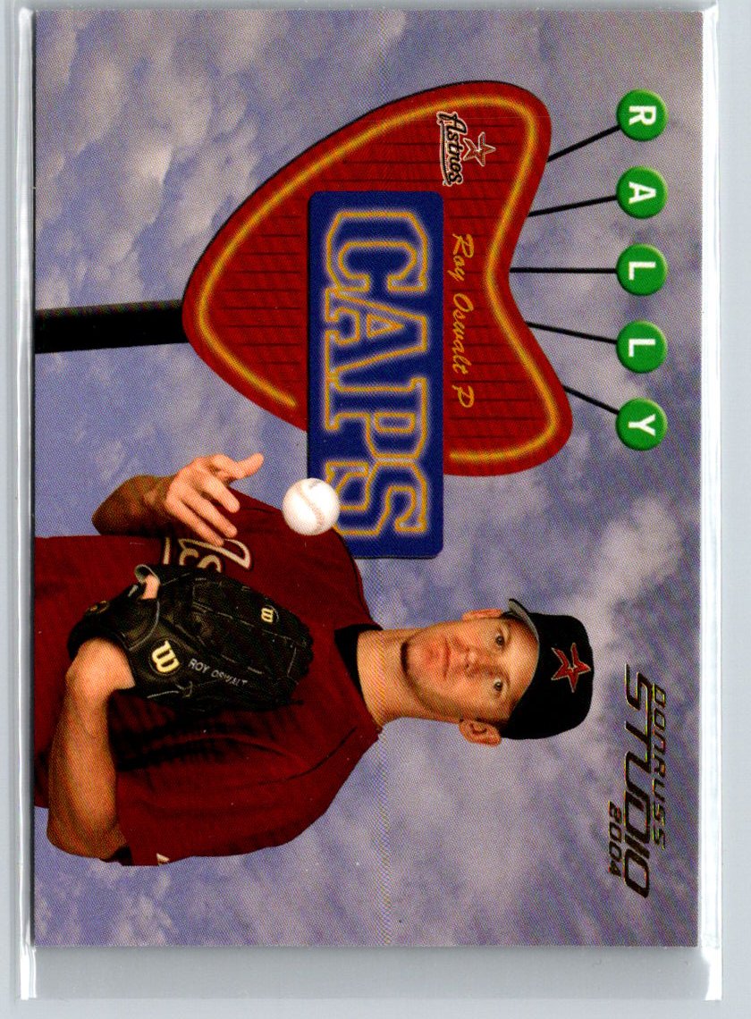 2004 Donruss Studio #RC-32 Roy Oswalt Rally Caps Gold #/499 M22