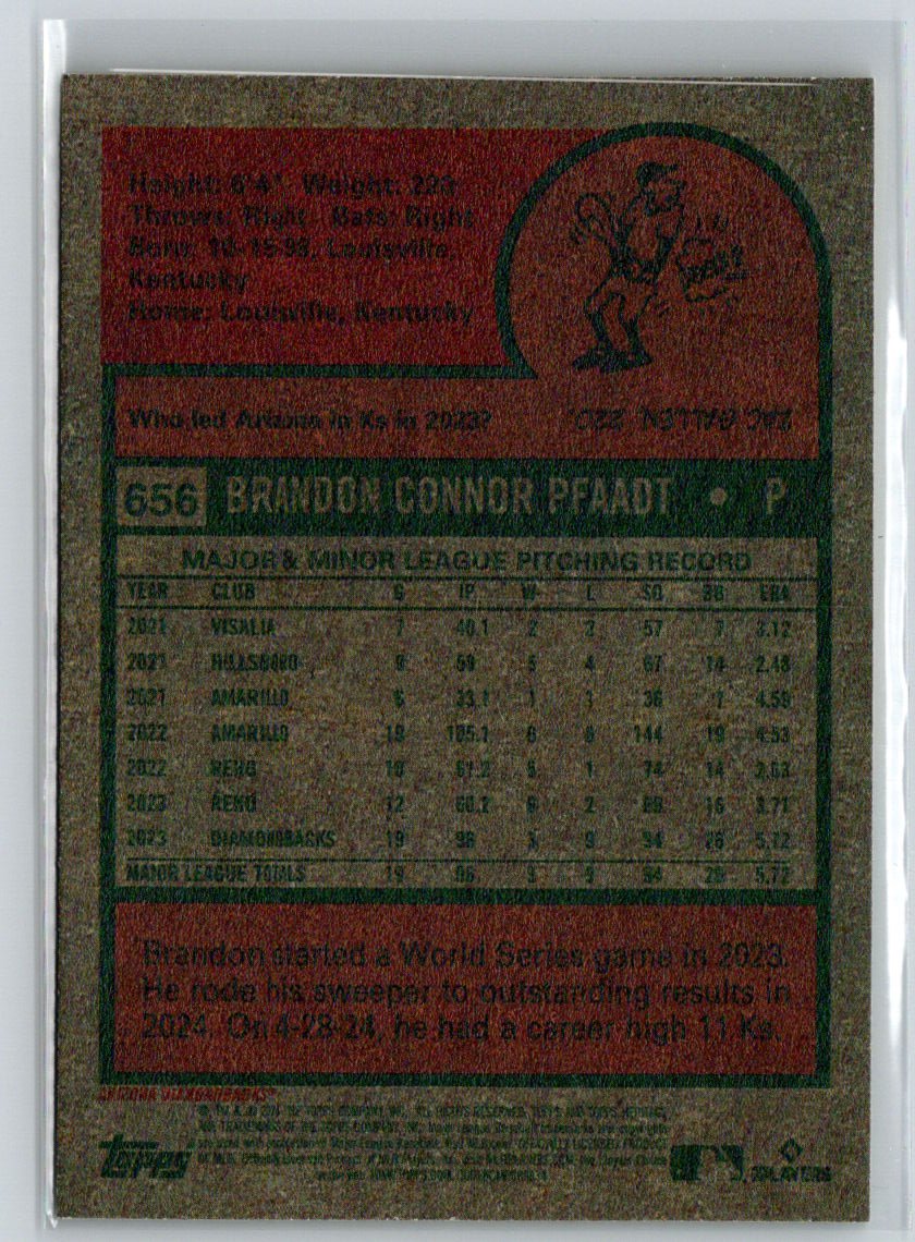 2024 Topps Heritage #656 Brandon Pfaadt M22