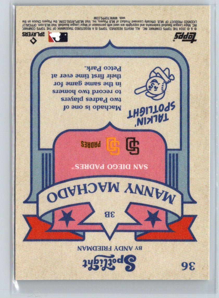 2024 Topps Spotlight by Andy Friedman #36 Manny Machado M22