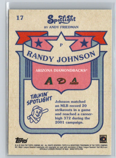 2024 Topps Spotlight by Andy Friedman #17 Randy Johnson M22
