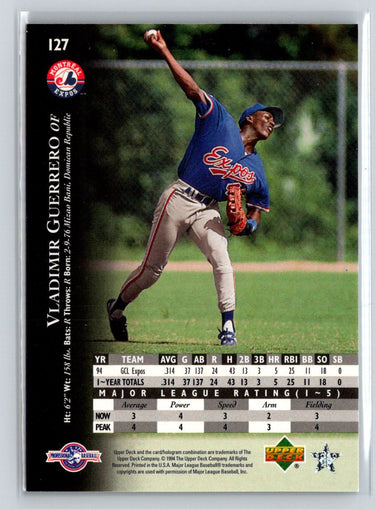 1995 Upper Deck Minor League #127 Vladimir Guerrero M22