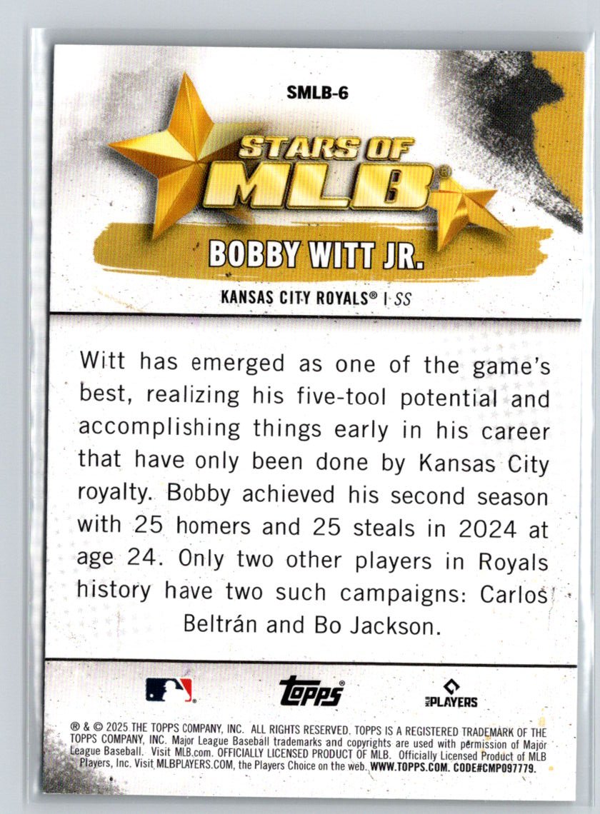 2025 Topps #SMLB-6 Bobby Witt Jr. Stars of MLB M22
