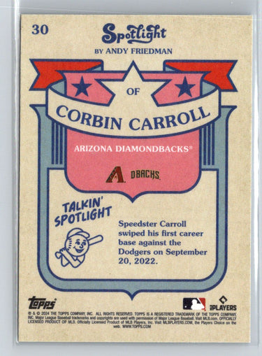 2024 Topps Spotlight by Andy Friedman #30 Corbin Carroll M23