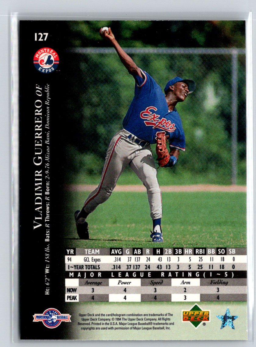 1995 Upper Deck Minor League #127 Vladimir Guerrero M23