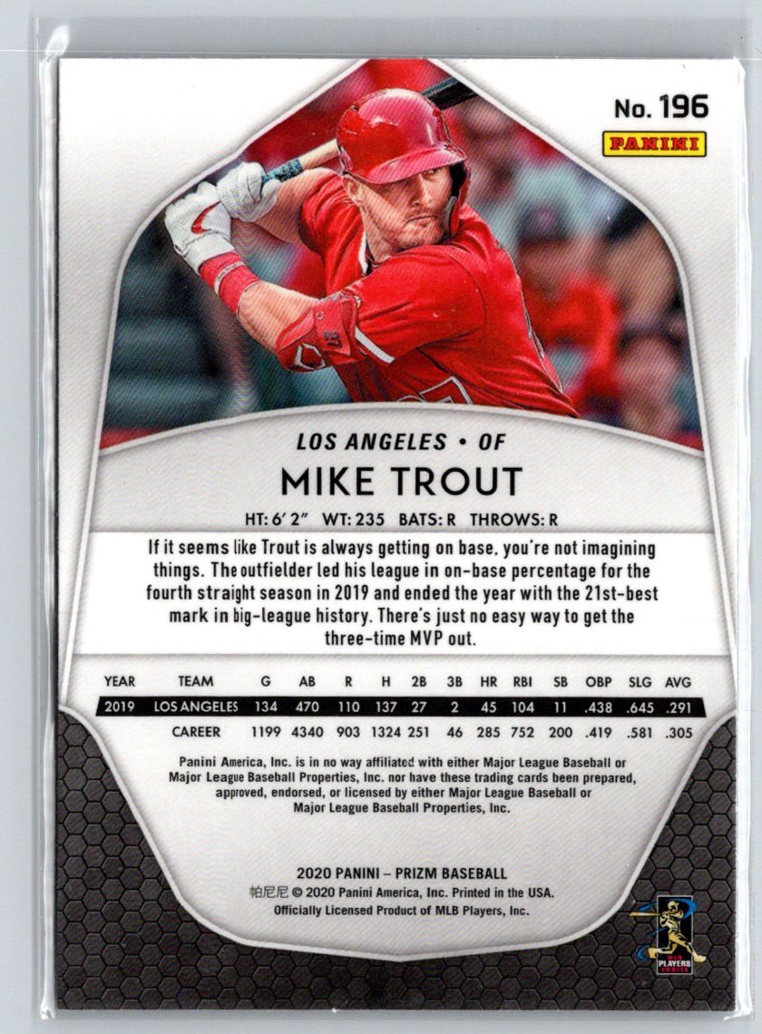 2020 Panini Prizm #196 Mike Trout M23