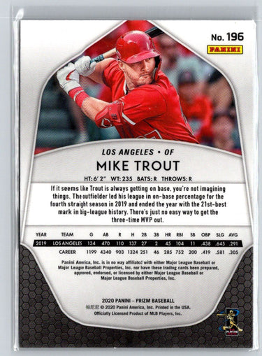 2020 Panini Prizm #196 Mike Trout M23