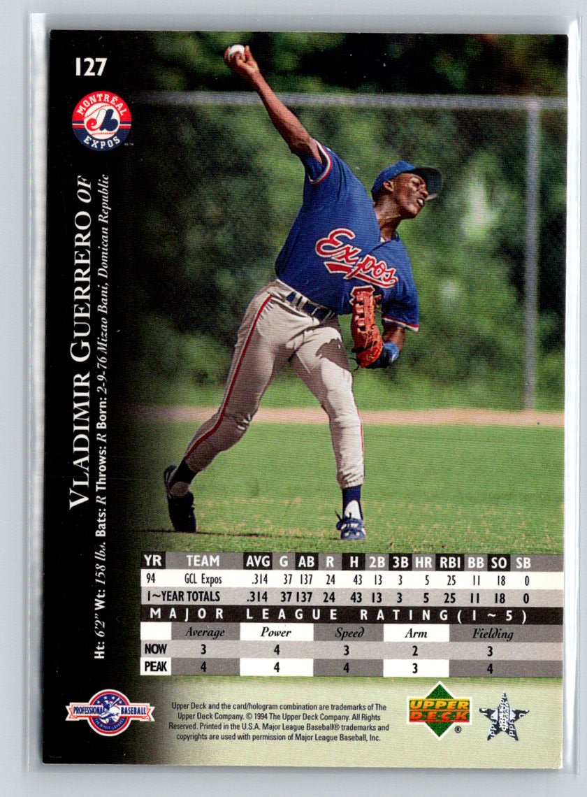 1995 Upper Deck Minor League #127 Vladimir Guerrero M24