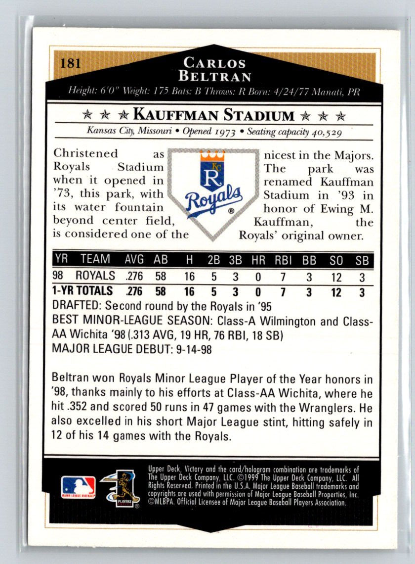 1999 Upper Deck Victory #181 Carlos Beltran M24