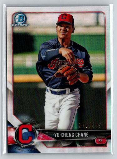 2018 Bowman #BCP128 Yu-Cheng Chang Chrome Prospects Refractor #/499 M25