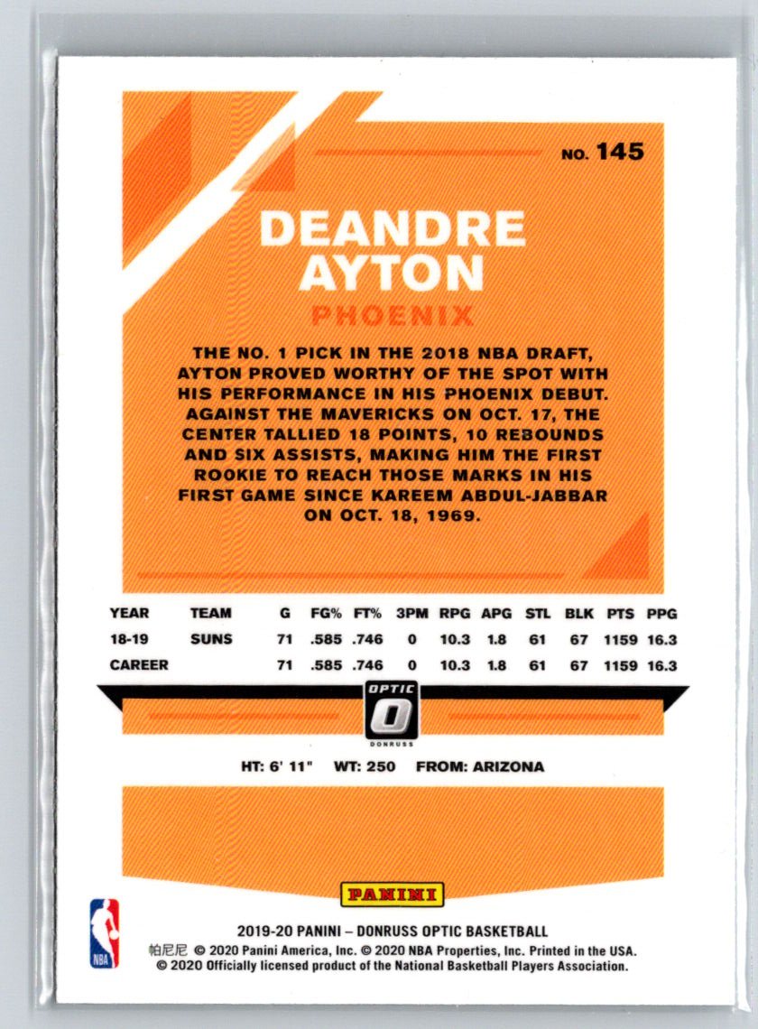 2019-20 Donruss Optic #145 Deandre Ayton M26