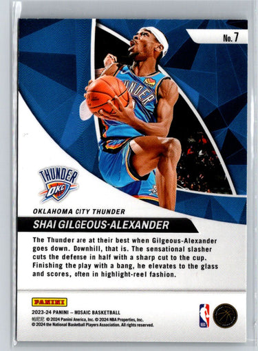 2023-24 Panini Mosaic #7 Shai Gilgeous-Alexander Elevate Mosaic M27