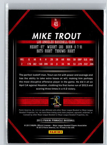 2013 Pinnacle #45 Mike Trout M27