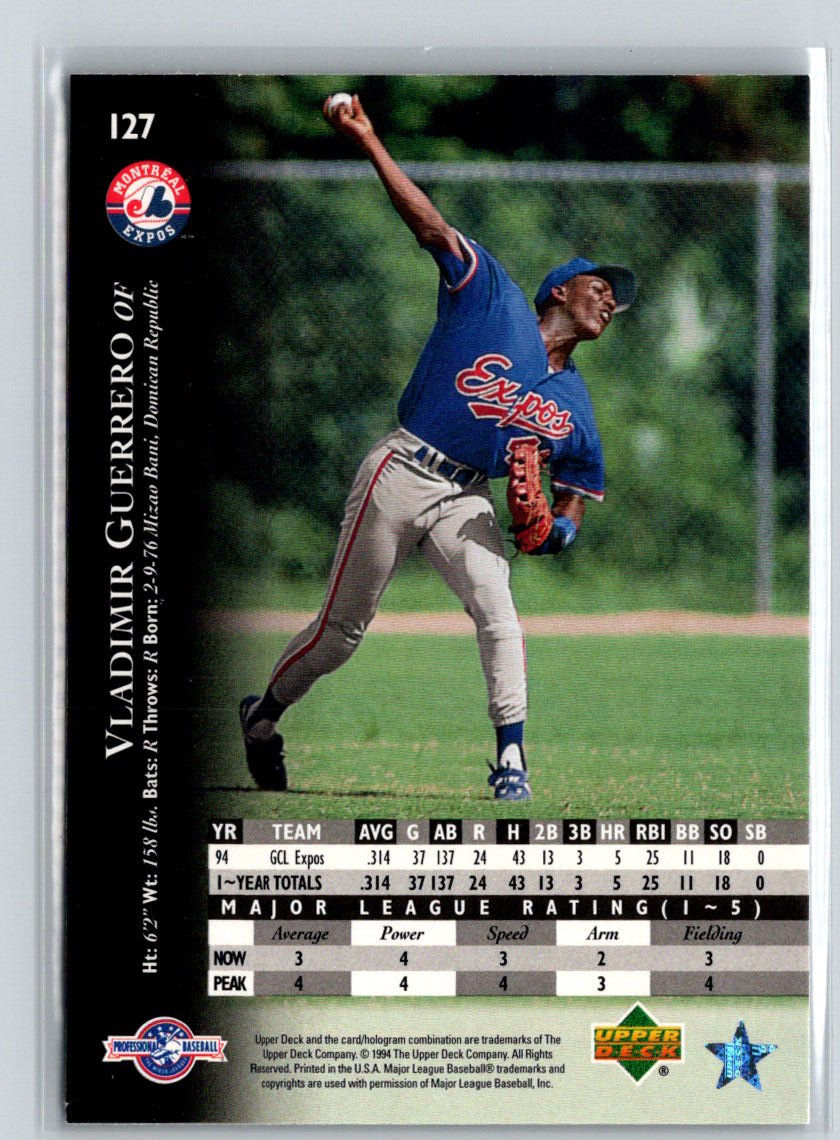 1995 Upper Deck Minor League #127 Vladimir Guerrero M27