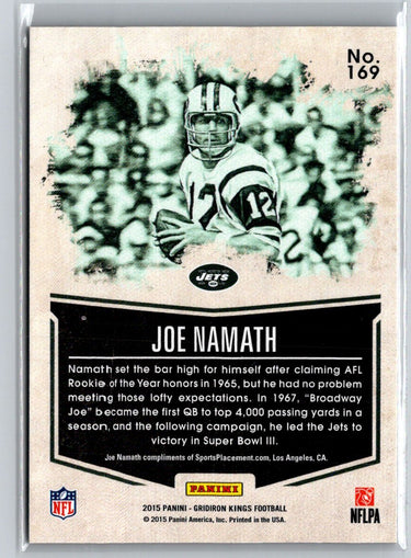 2015 Panini Gridiron Kings #169 Joe Namath M28