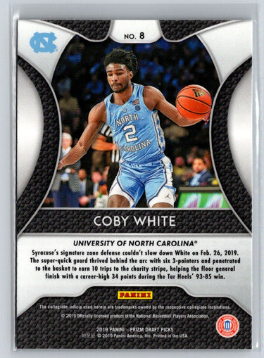 2019 Panini Prizm Draft Picks #8 Coby White M28