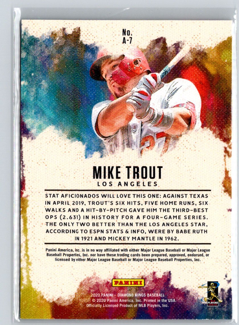 2020 Panini Diamond Kings #A-7 Mike Trout Aficionado M28