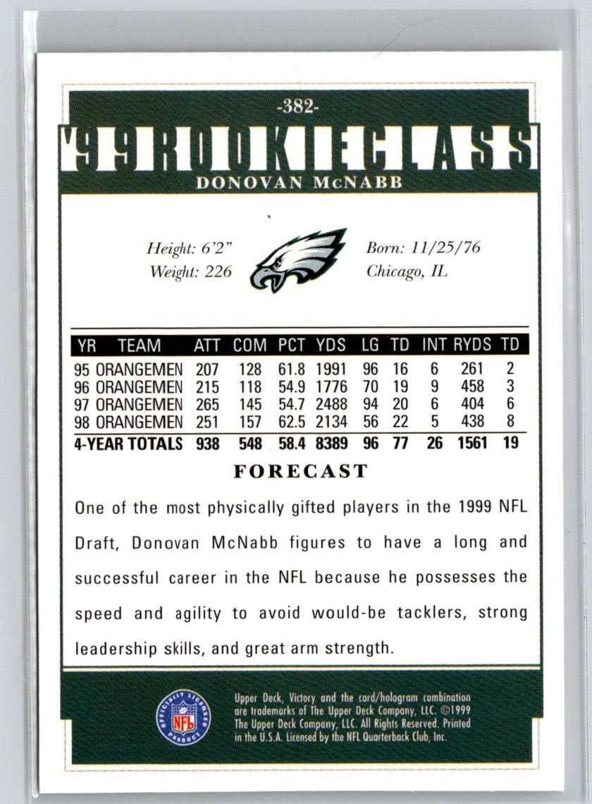 1999 Upper Deck Victory #382 Donovan McNabb M29