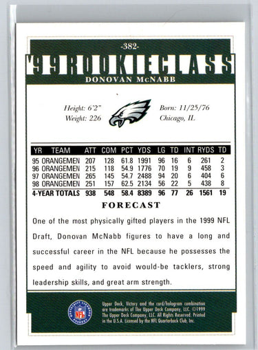 1999 Upper Deck Victory #382 Donovan McNabb M29