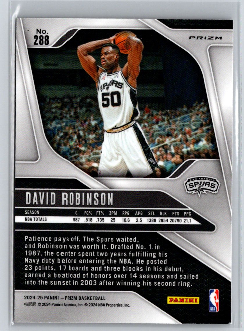2024-25 Panini Prizm #288 David Robinson Prizms Red Ice M29