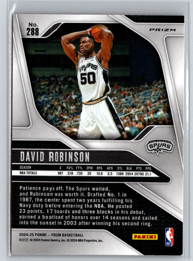 2024-25 Panini Prizm #288 David Robinson Prizms Red Ice M29