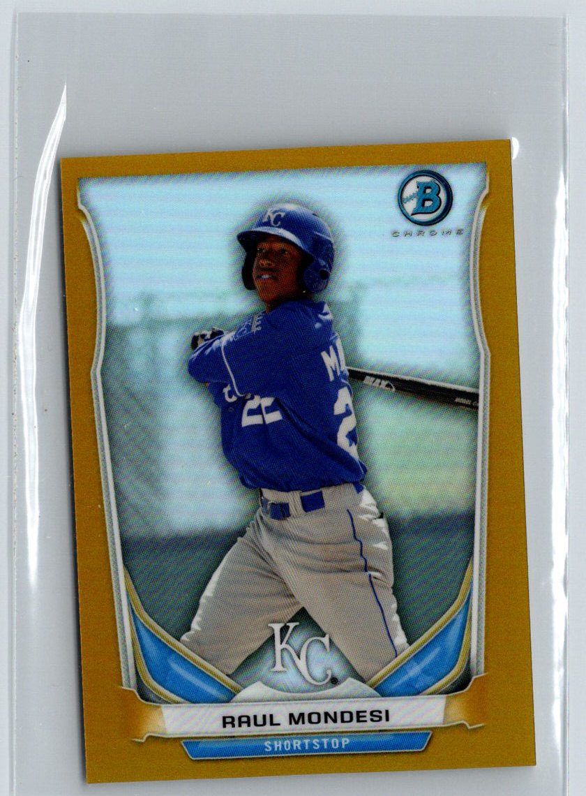 2014 Bowman #BM-KCR3 Raul Mondesi Chrome Mini Gold Refractors #/25 M29