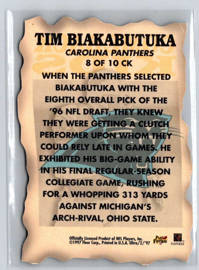 1997 Ultra #8 CK Tim Biakabutuka Comeback Kids M30