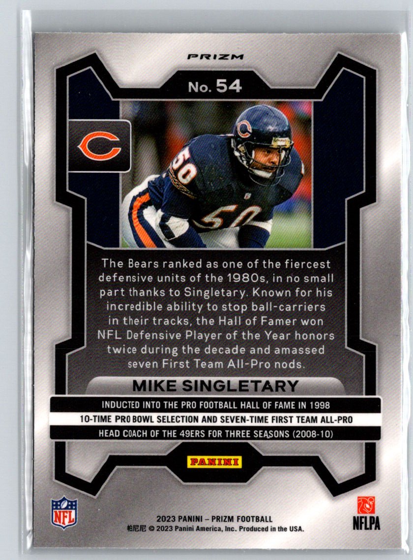 2023 Panini Prizm #54 Mike Singletary Silver M30