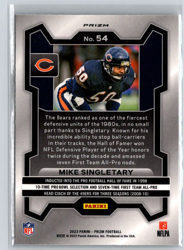 2023 Panini Prizm #54 Mike Singletary Silver M30