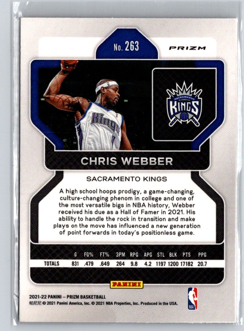 2021-22 Panini Prizm #263 Chris Webber Red White and Blue M31